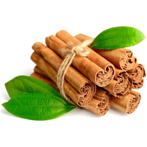 Cinnamon bundle with leaves