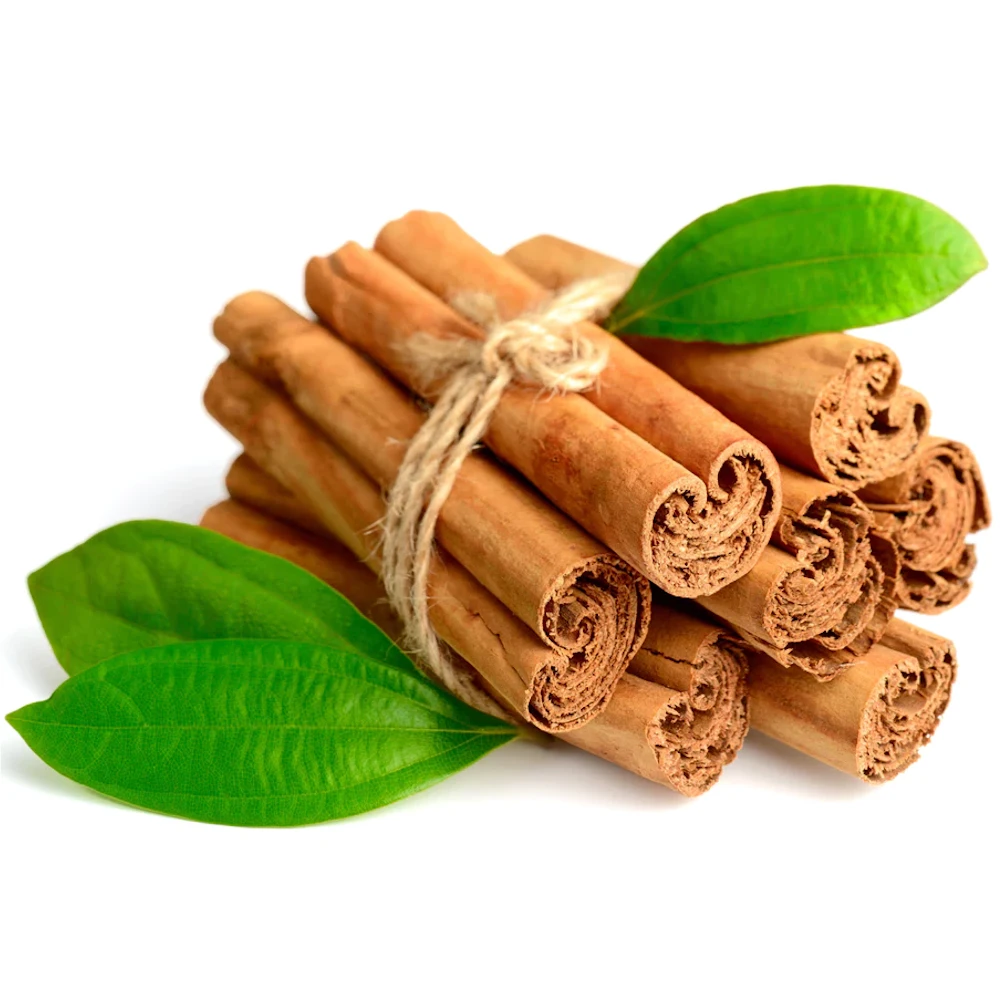 Cinnamon bundle with leaves
