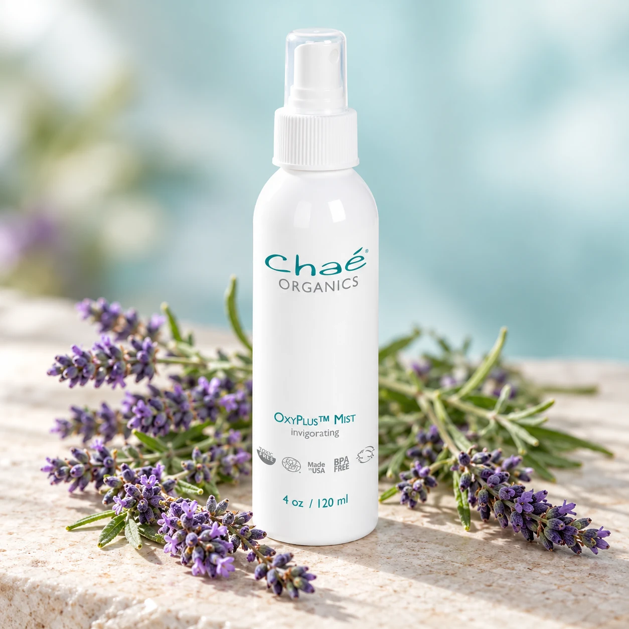 OxyPlus Mist with a few sprigs of fresh lavender